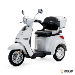 Veleco CRISTAL: trójkołowy skuter inwalidzki z pełnym oświetleniem LED